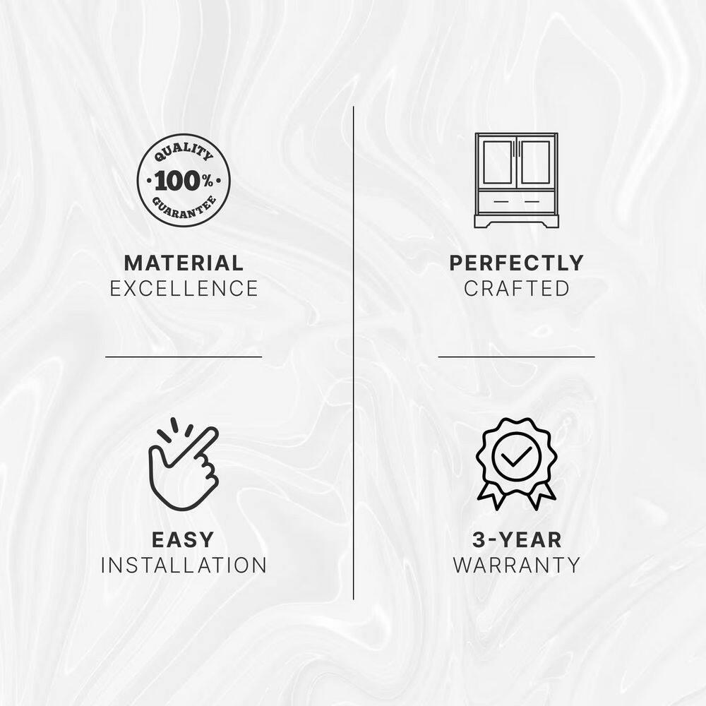 Ariel Bath Cambridge Single Bathroom Vanity with Carrara Marble Top