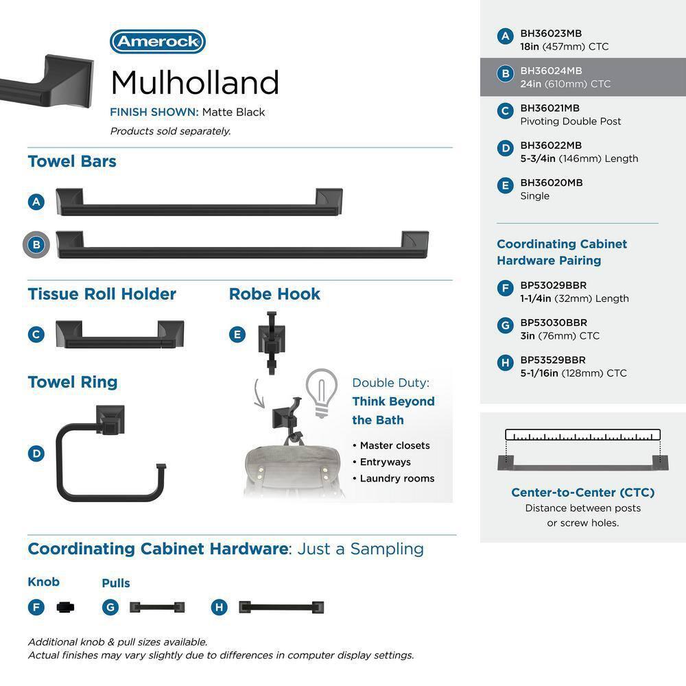 Mulholland 25.75" Wall Mounted Towel Bar