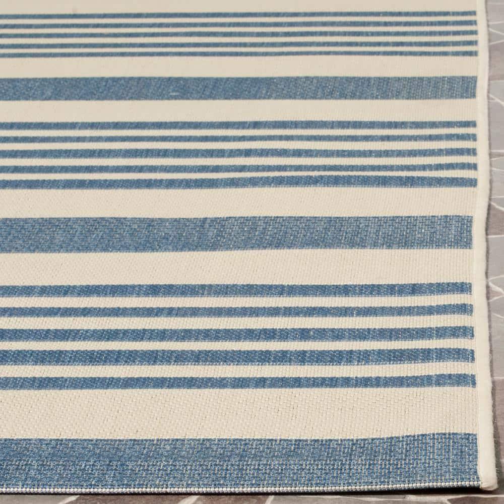 Courtyard CY6062 Power Loomed Indoor/Outdoor Area Rug - Beige/Blue - 8'x11' - Safavieh.