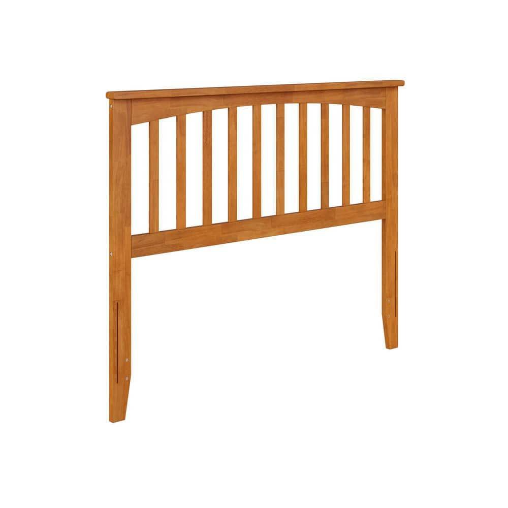 AFI Furnishings Mission Full Solid Wood Headboard with Attachable Charger in Light Toffee