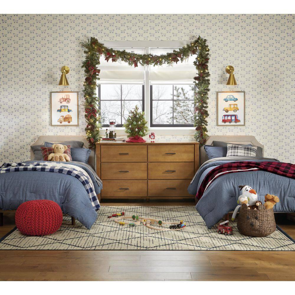 Fraser Hill Farm 2-ft. Newberry Pine Artificial Tree with Battery-Operated LED String Lights
