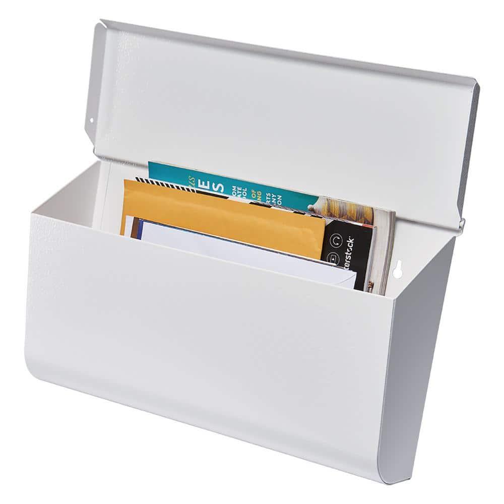 Gibraltar Mailboxes Woodlands Contemporary Galvanized Steel Wall Mount White Mailbox