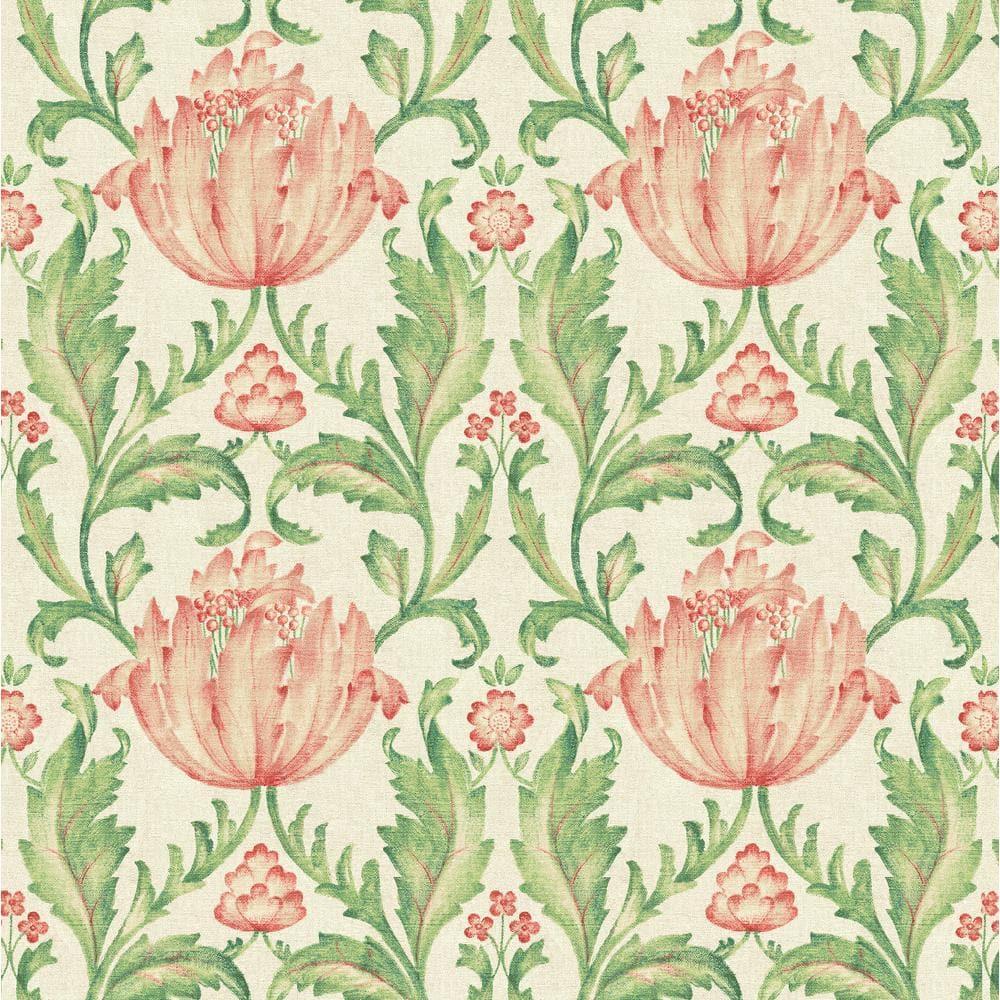 Surface Style - Peel and Stick Wallpaper, Floral Wallpaper for Bedroom, Powder Room, Kitchen, Self Adhesive, Vinyl, 30.75 Sq Ft Coverage (Charmed Beauty Collection, Spring)