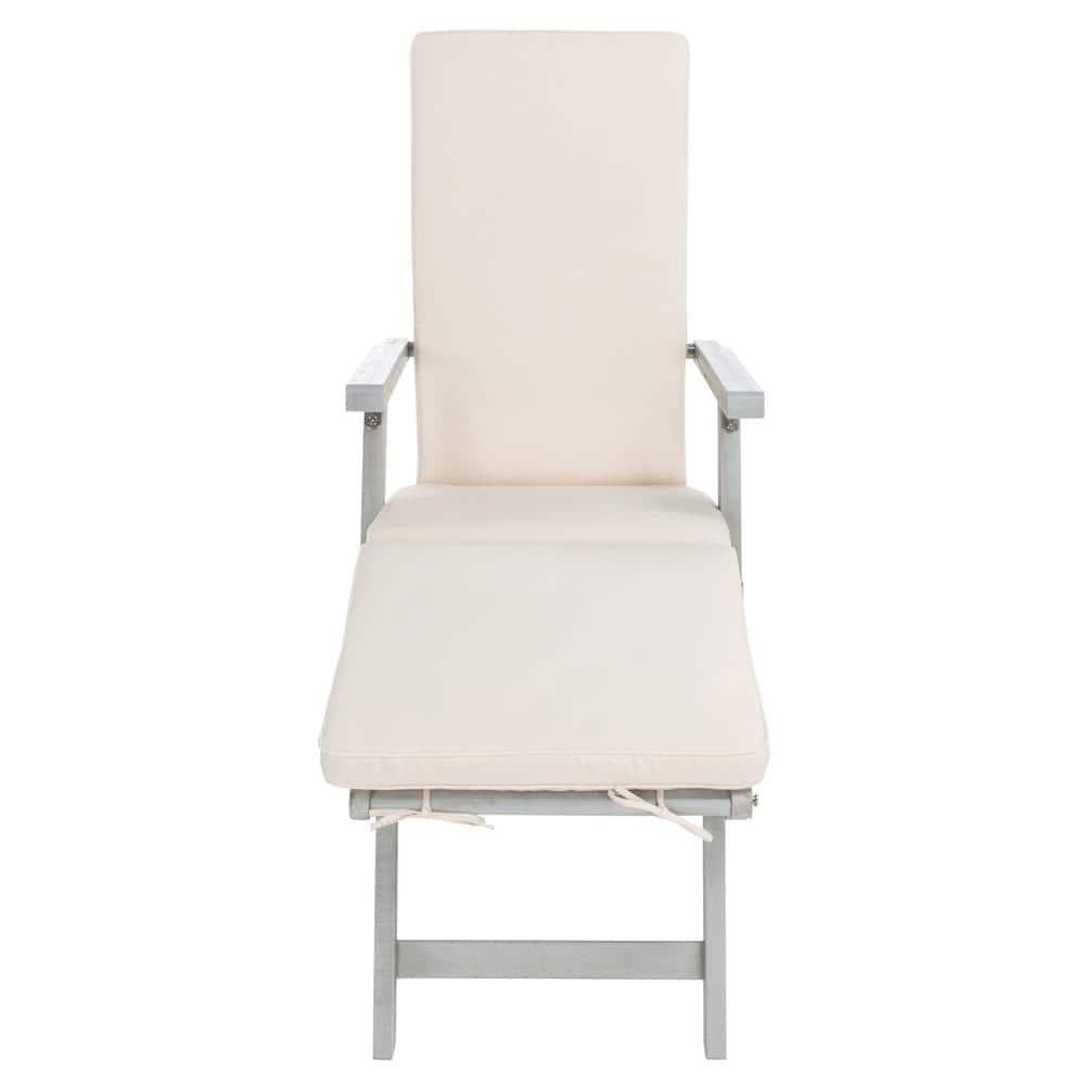 Palmdale Lounge Chair - Outdoor - PAT7015 - Grey/Beige -Safavieh