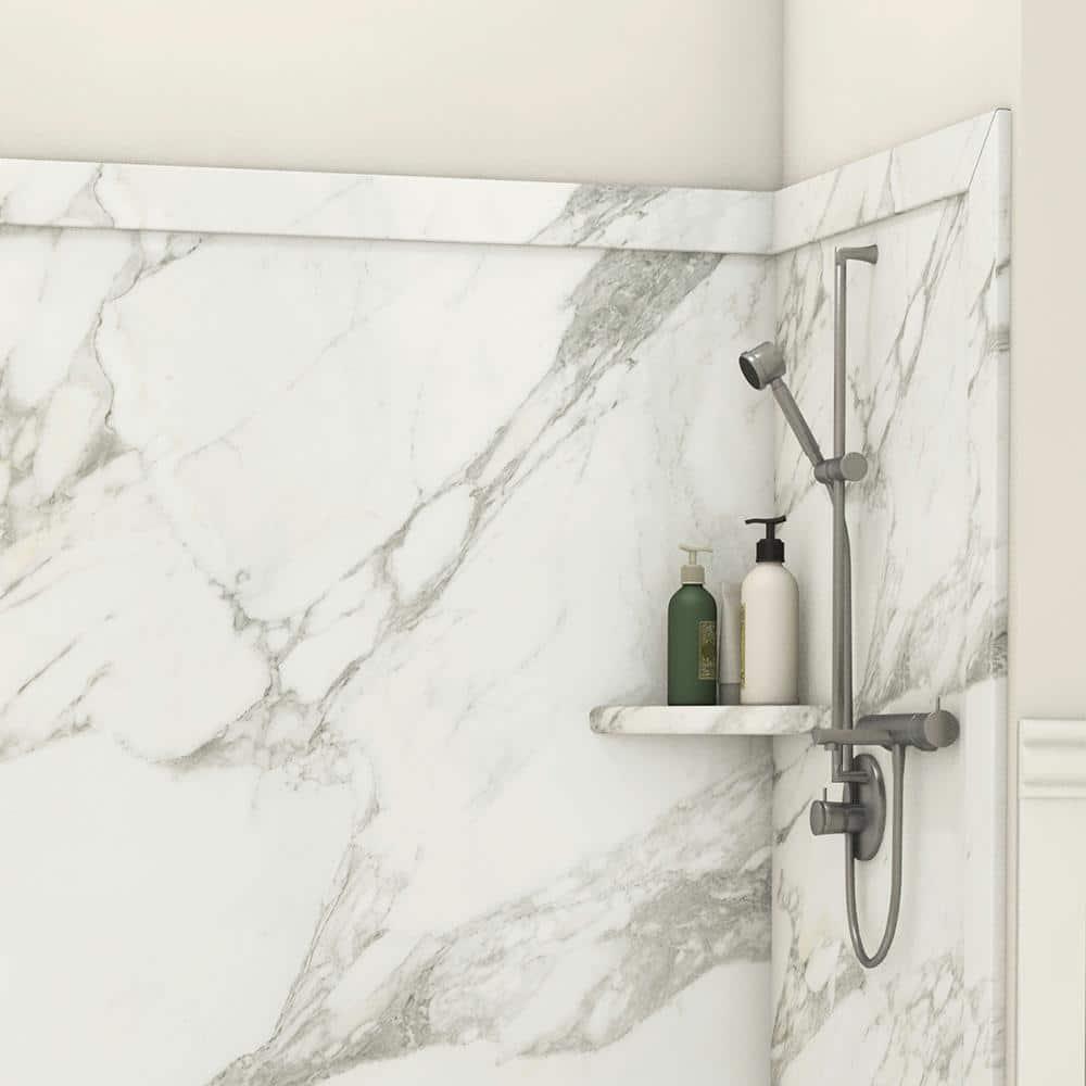 FlexStone Elite 60"W x 32"D x 60"H Alcove Bathtub Surround