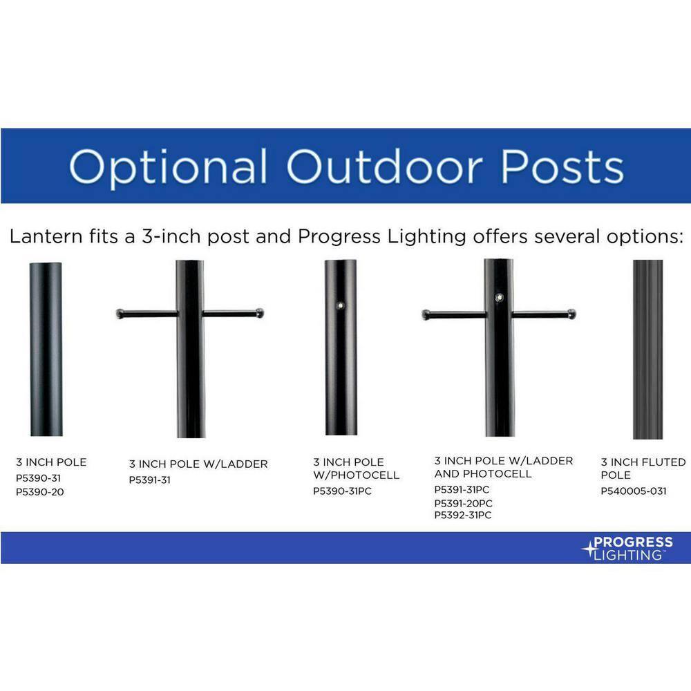 Progress Lighting - Ramsey - 3 Light Outdoor Post Lantern In Modern Style-20.87