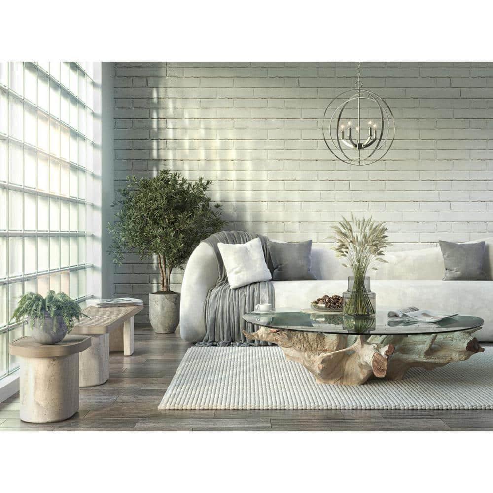 Progress Lighting Equinox 5-Light Chandelier Pendant, Steel, Polished Nickel, No Shade