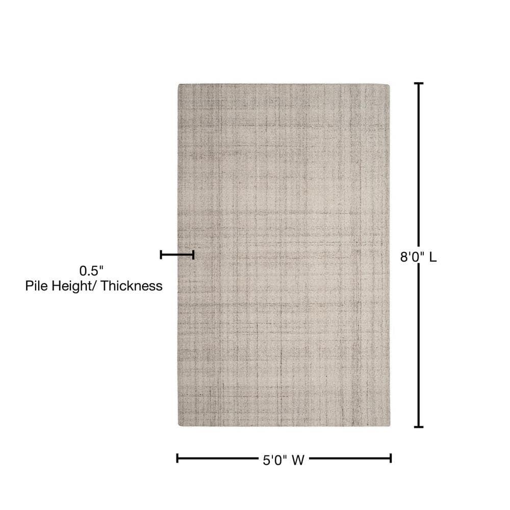 Abstract ABT141 Handmade Indoor Area Rug - Light Grey - 5'x8' - Safavieh