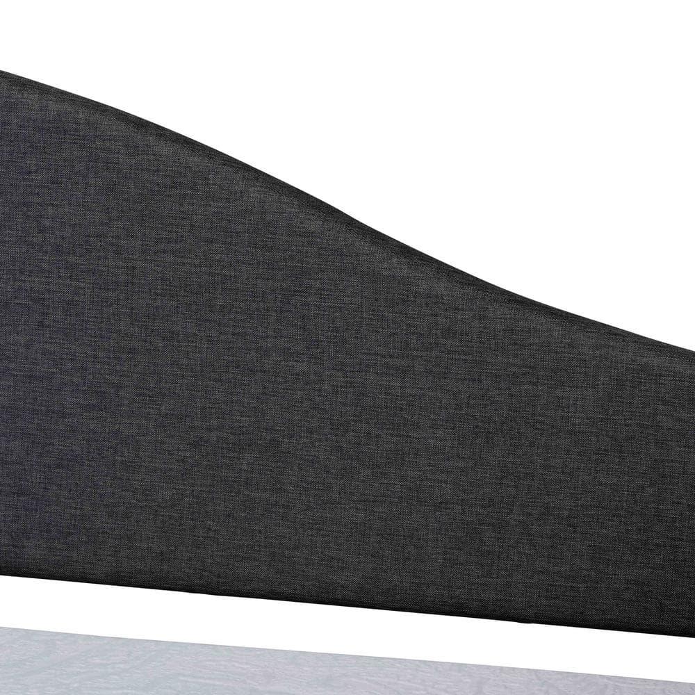 Full Milligan Upholstered Wood Daybed Charcoal/Dark Brown - Baxton Studio: Elegant Bedroom Furniture, No Trundle