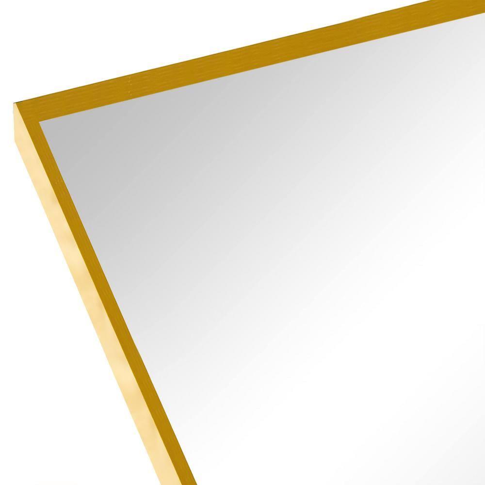 Luxhomez 36" x 24" Arch Wall Mirror for Vanity/ Bathroom, Metal Bathroom Mirror with Waterproof Aluminum Alloy Frame, Gold