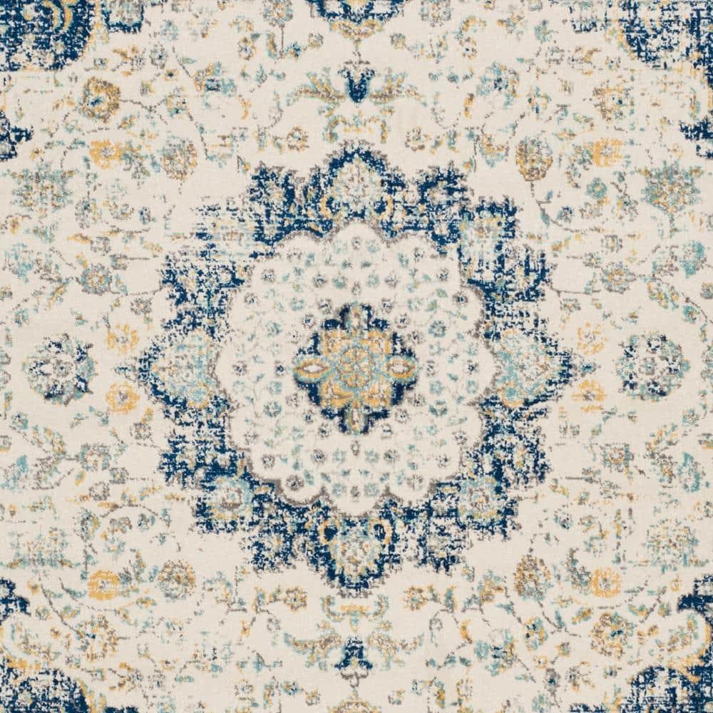 Evoke EVK220 Power Loomed Area Rug - Ivory/Blue - 10'x14' - Safavieh.