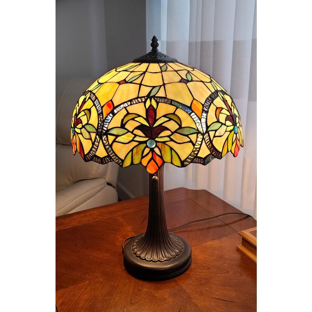 Amora Lighting Tiffany Style Multi-Color Table Lamp 23" Tall