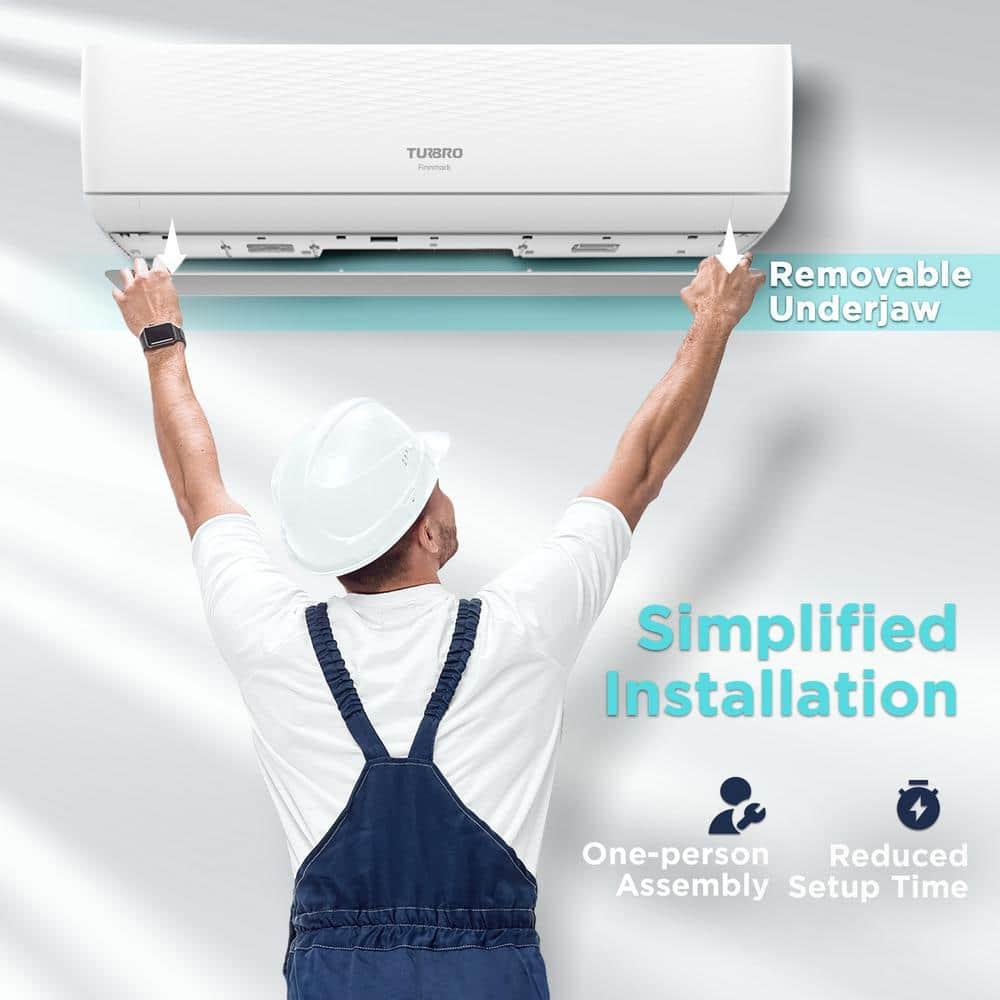 TURBRO 12000 BTU Wi-Fi Connected Ductless Mini Split Air Conditioner, up to 750 Sq Ft