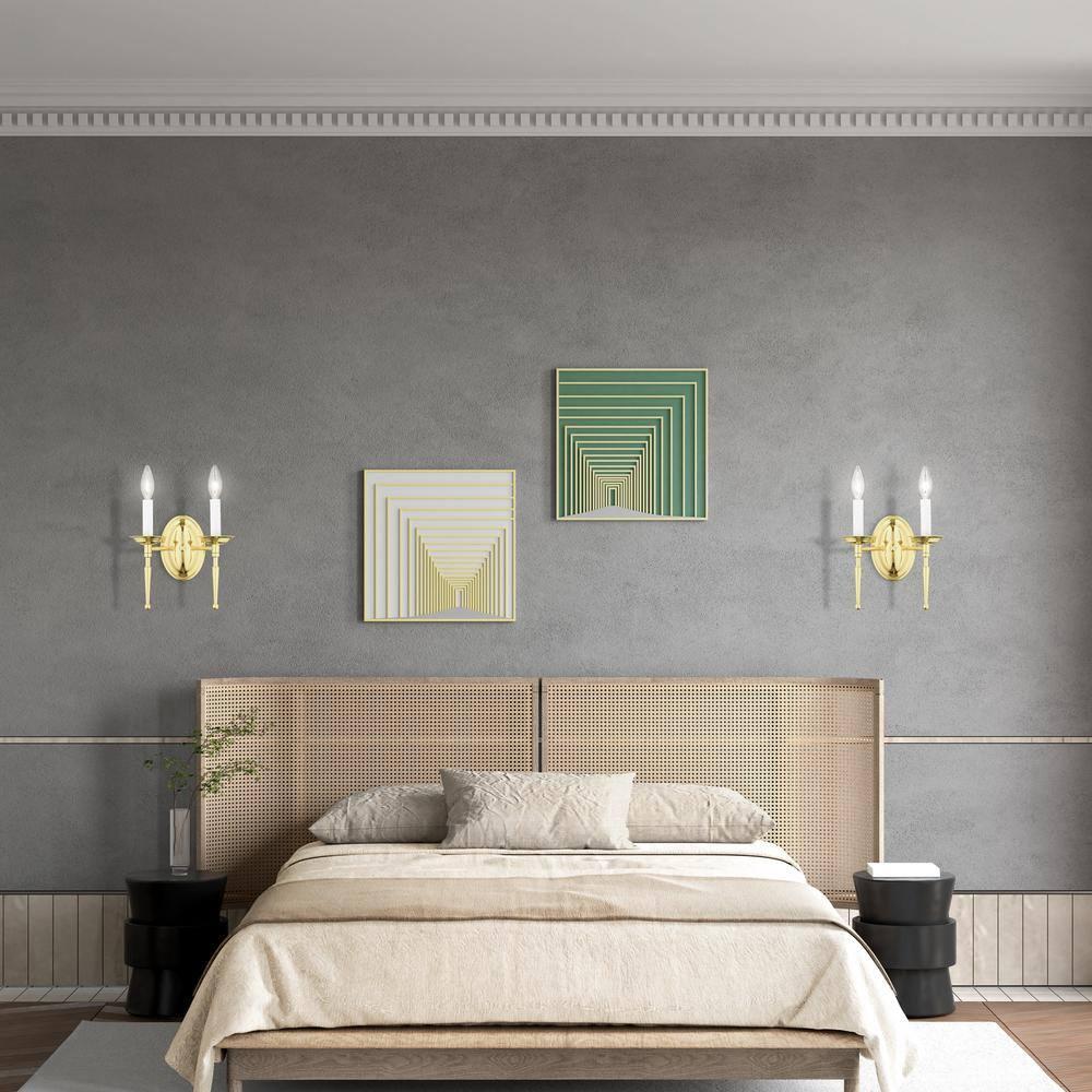 Livex Lighting Williamsburgh 2 - Light Wall Light in  Polished Brass