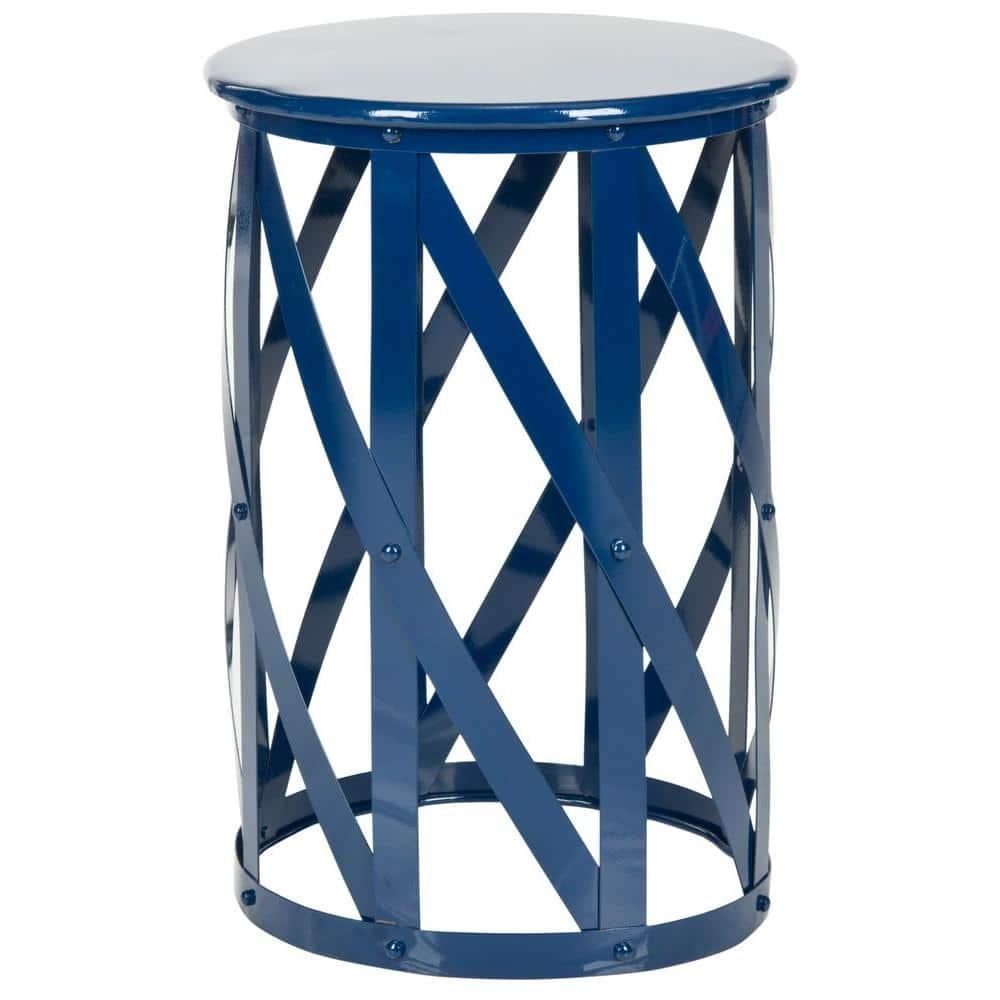 Bertram Lattice Accent Table - Navy - Safavieh.