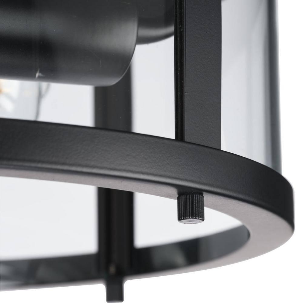 Progress Lighting Gunther Matte Black 2 - Bulb Outdoor Flush Mount Light