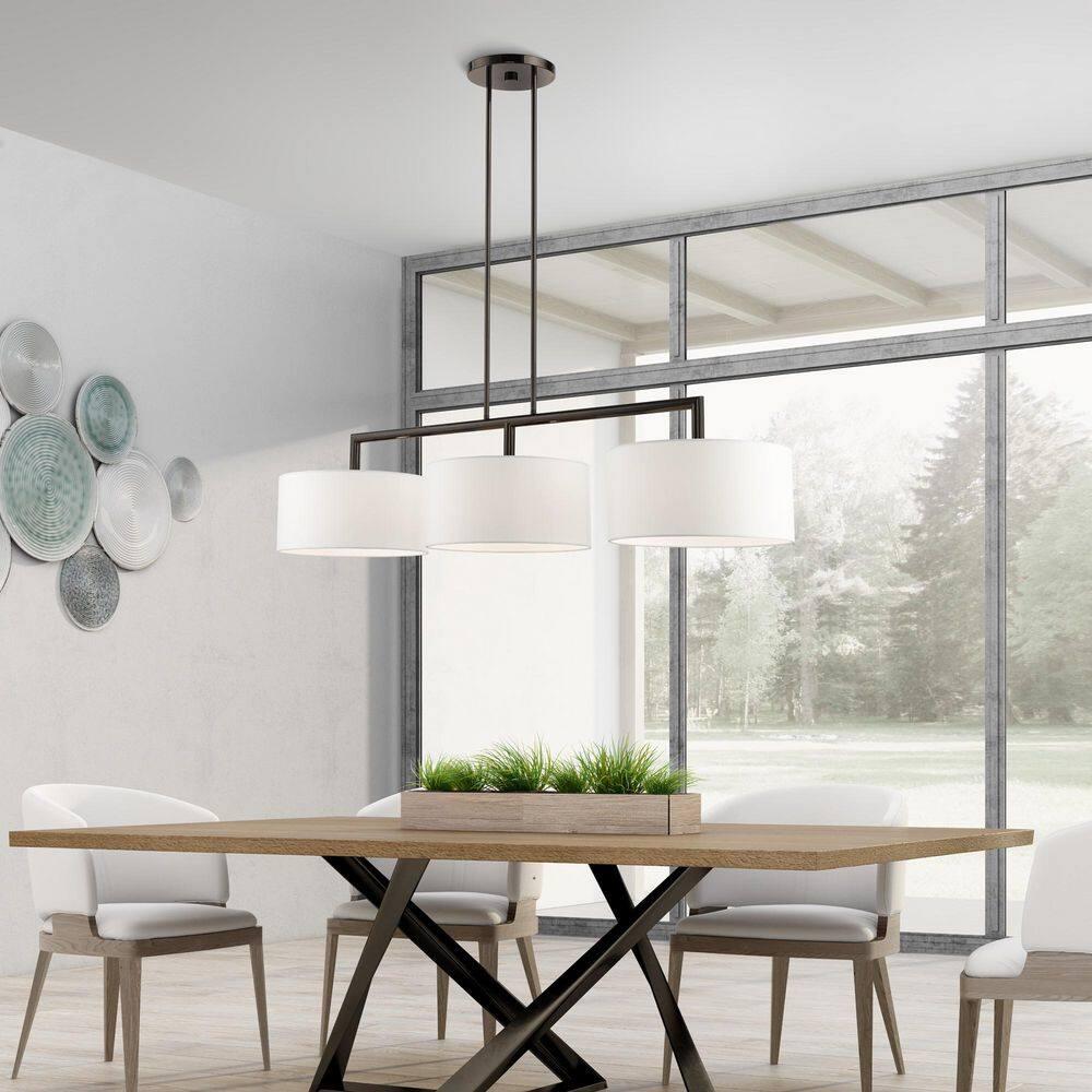 Livex Lighting Meridian 3 - Light Chandelier in  Black Chrome