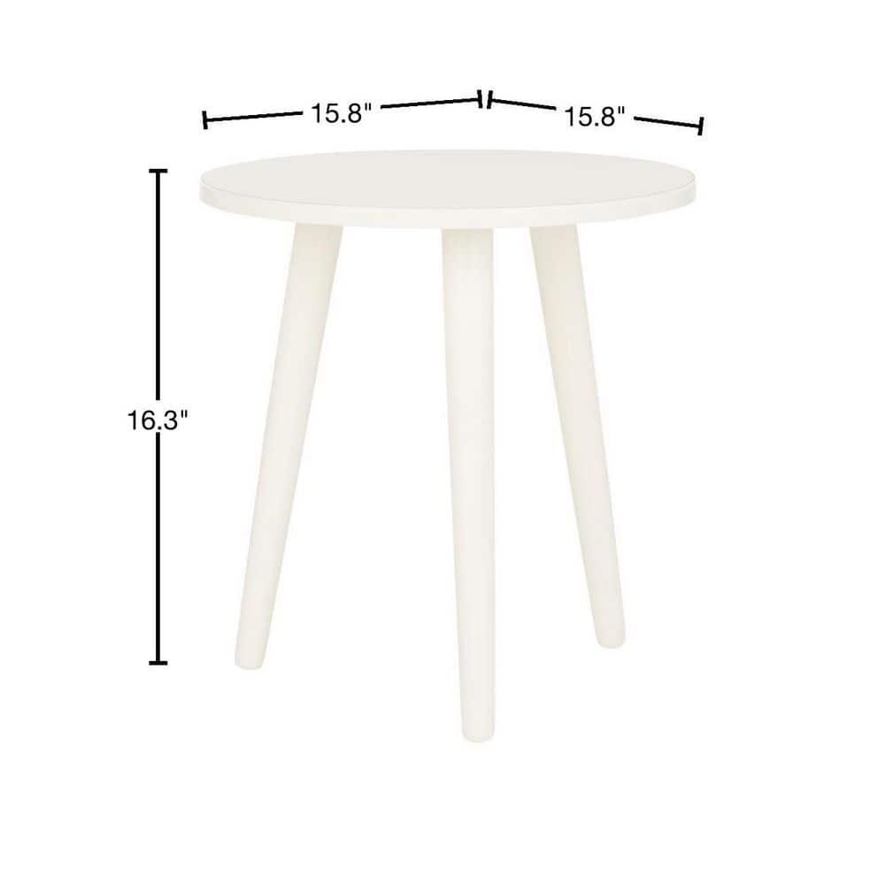 Orion Round Accent Table - Vintage White - Safavieh.