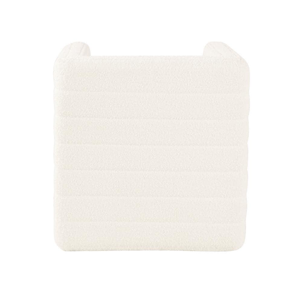 Hokku Designs Modern Channel Tufted Ottoman for Living Room & Bedroom