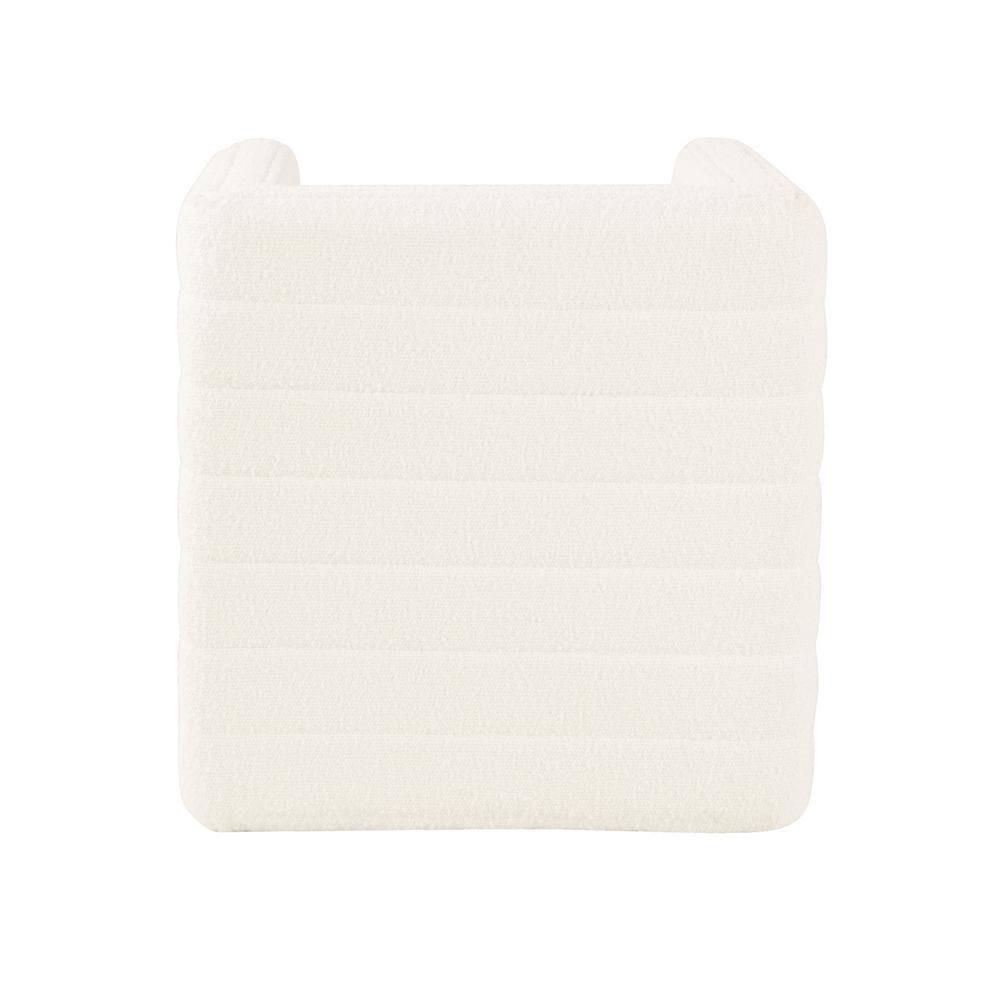 Hokku Designs Modern Channel Tufted Ottoman for Living Room & Bedroom