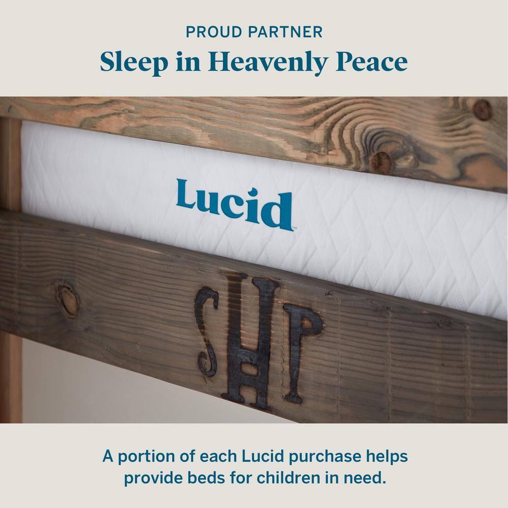 Lucid 10" Comfort Collection Plush Gel Memory Foam Mattress - Twin