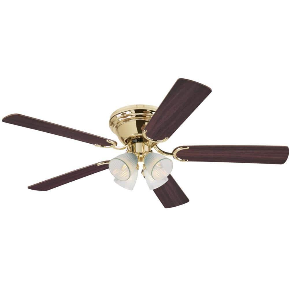 Westinghouse Contempra IV 52 in. Polished Brass Brown LED Indoor Ceiling Fan