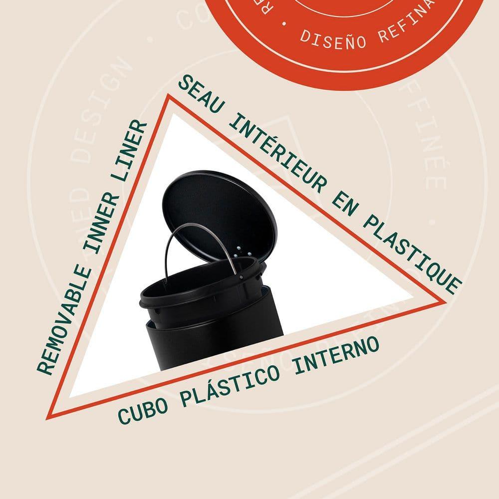 Evideco Mel Metal Step On Kitchen Trash Can - 1.3 Gallons