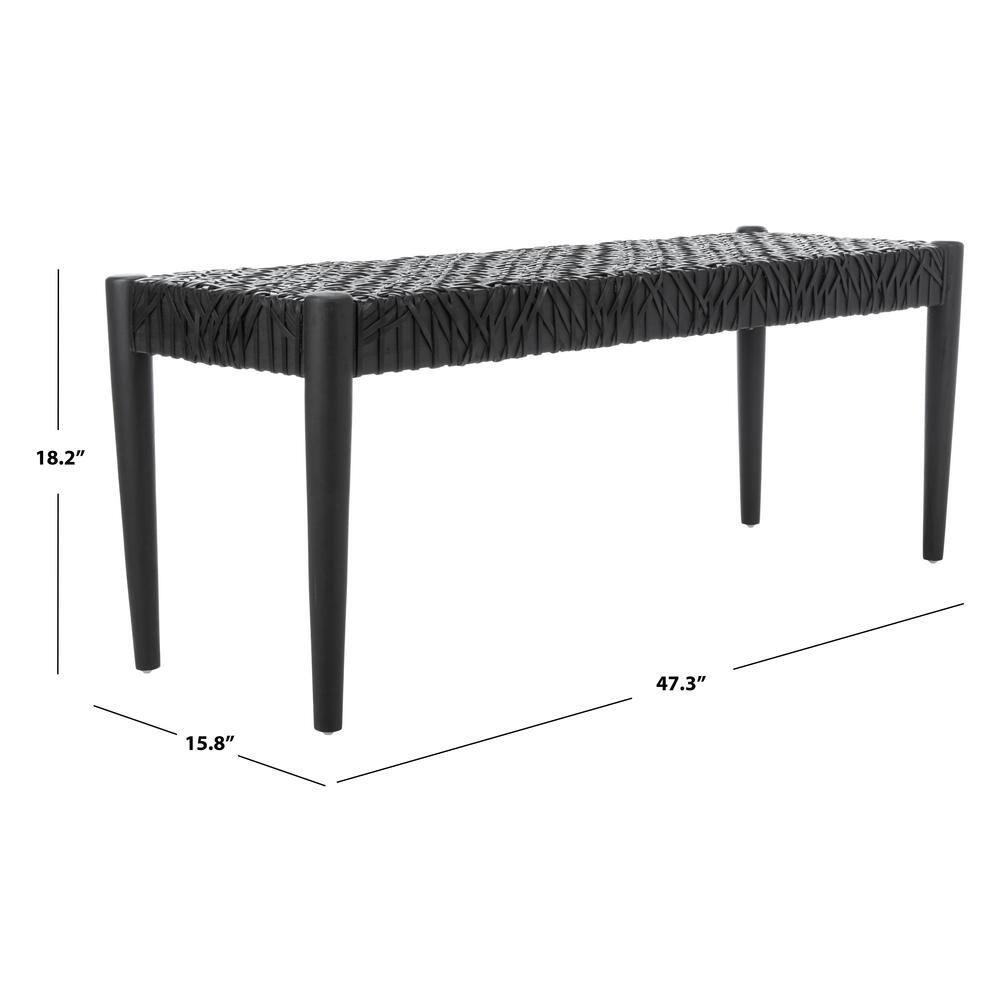 Kazbah 47" Genuine Leather Bench