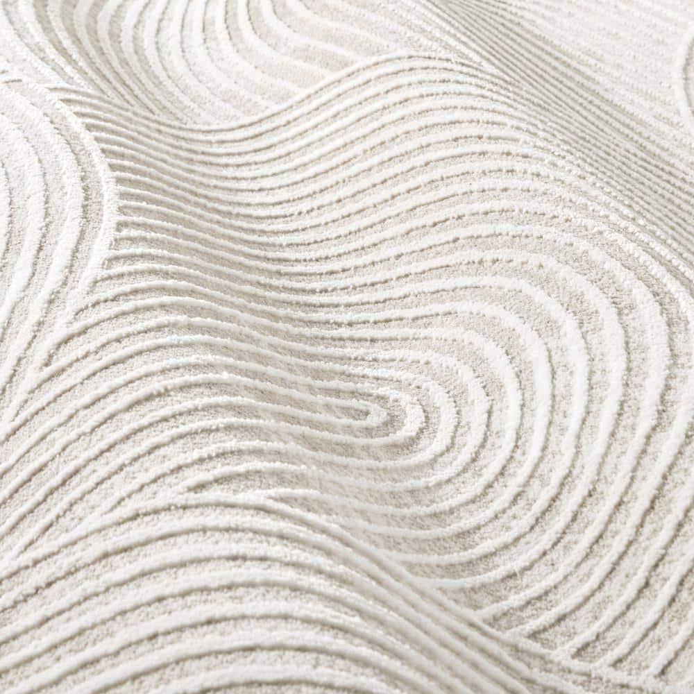 TOWN & COUNTRY Luxe Maya Soft Arches Neutral Indoor Area Rug with High-Low Texture, Ivory/Greige