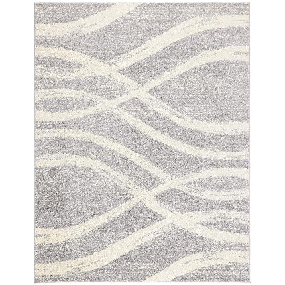Adirondack ADR125 Machine Made Indoor Area Rug - Grey/Cream - 6'x9' - Safavieh