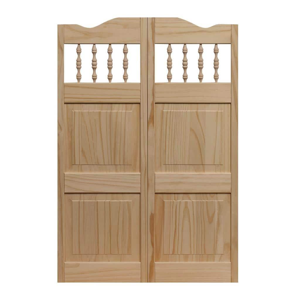 LTL Home Products 42'' Solid Wood Paneled Unfinished Café / Saloon Door