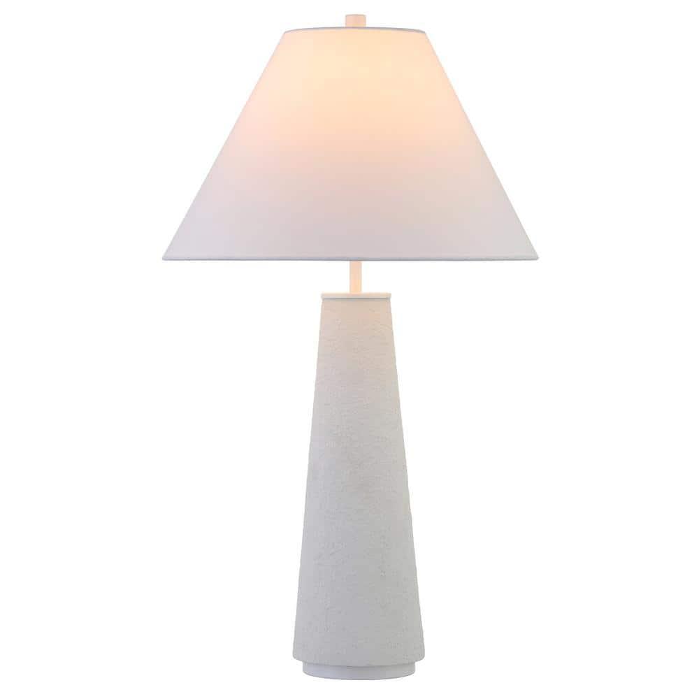 Evelyn&Zoe Ingalls 27.5" Transitional Ceramic Table Lamp with White Cone Fabric Shade