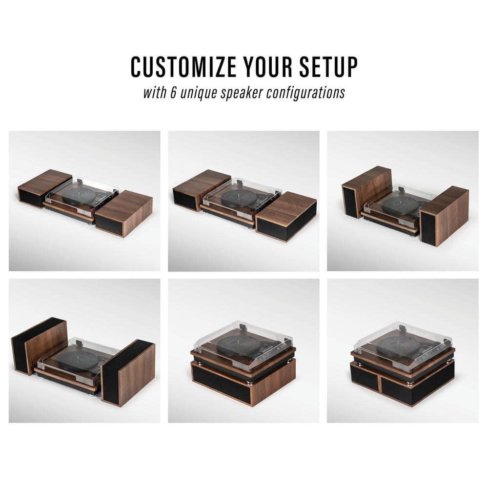 Crosley Riff Bluetooth Vinyl Record Player with Speakers, 3-Speed Turntable, 6 Modular Layouts