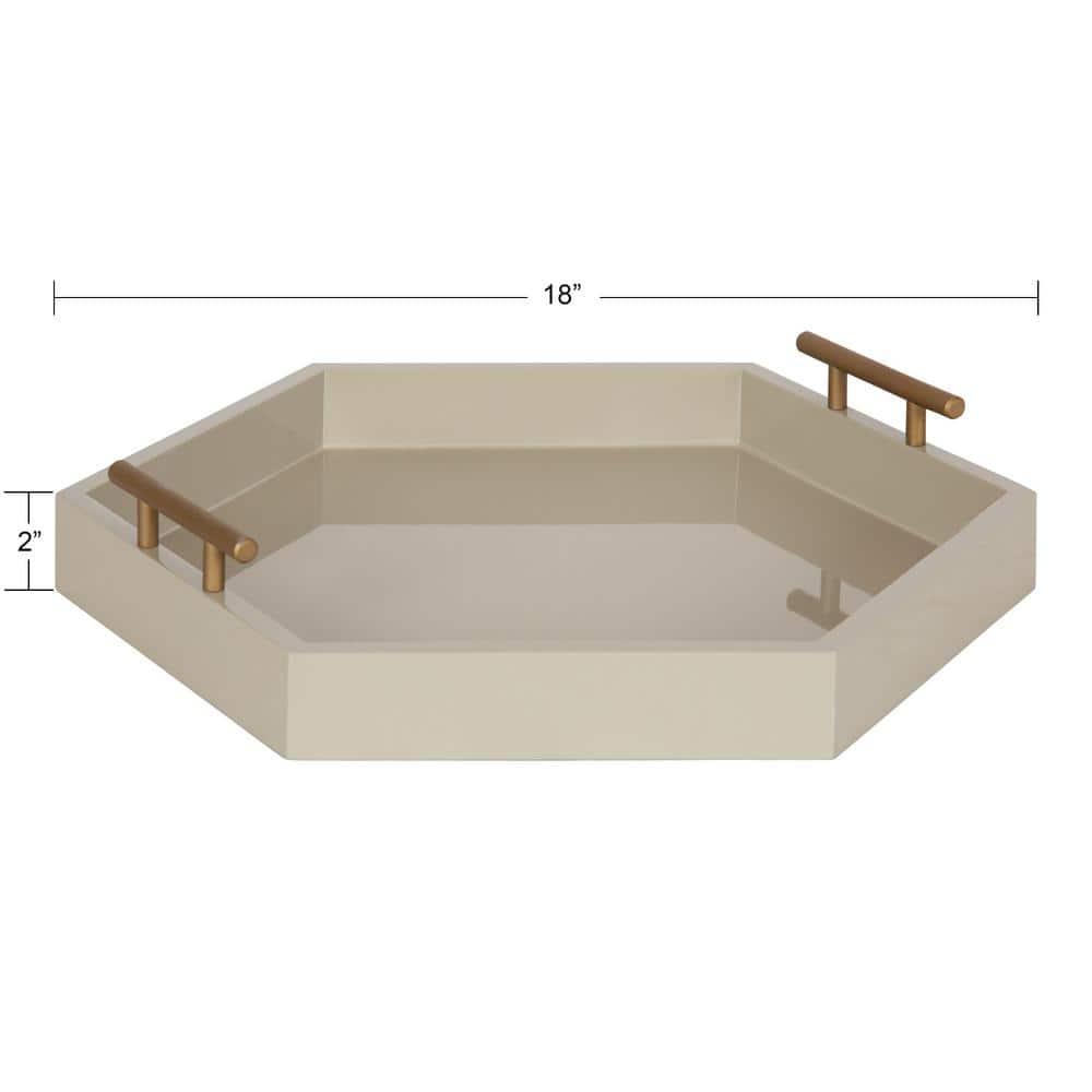 Kate and Laurel Lipton Tray, 18x18, Brown and Gold