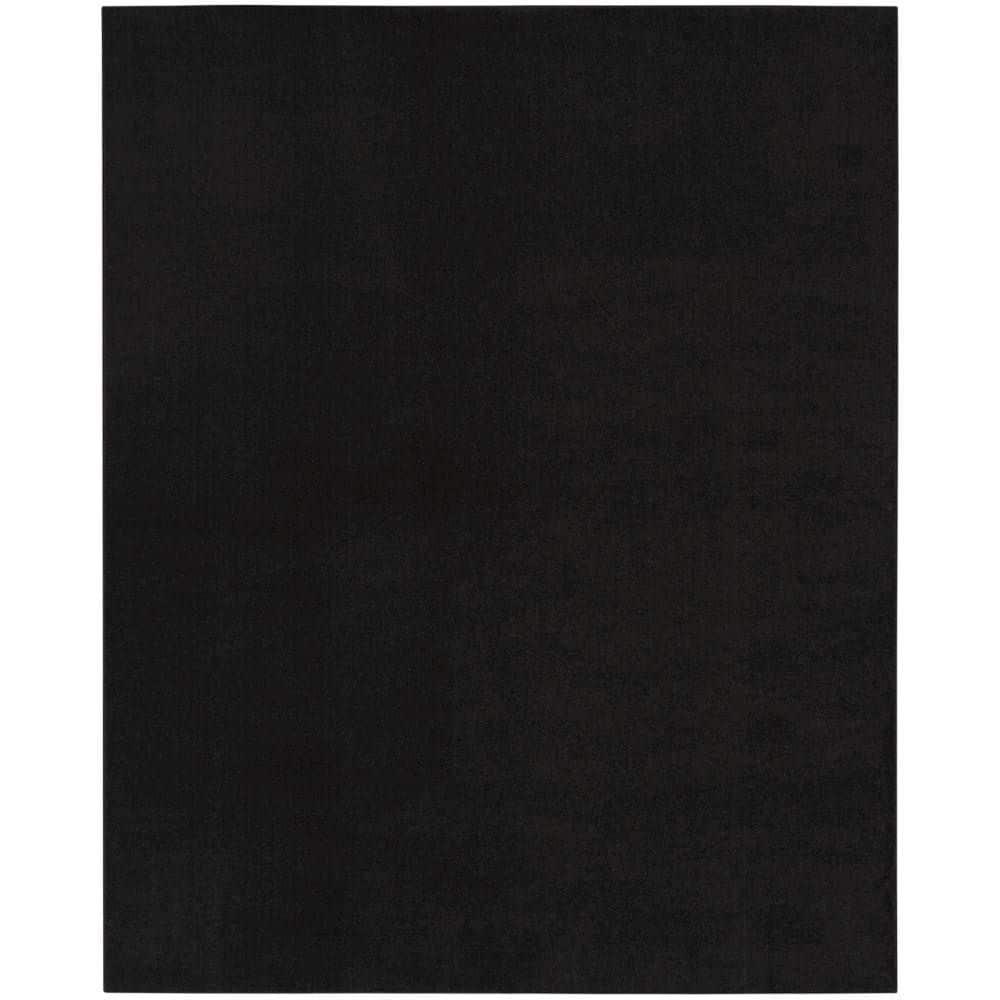 Nourison Essentials Easy Care Indoor Outdoor Area Rug - Black 8' x 11'