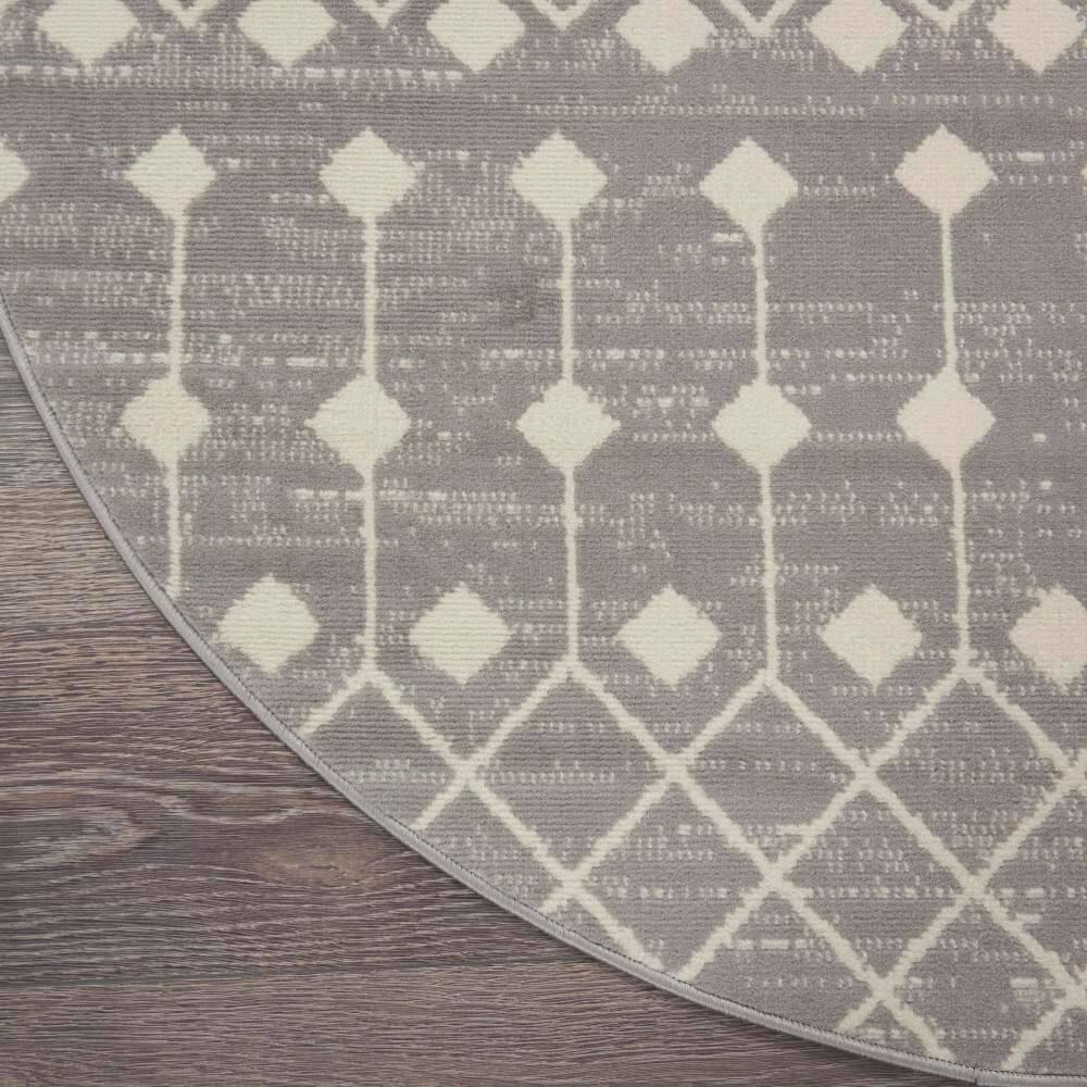 Nourison Grafix GRF37 Indoor Area Rug Grey 8' x ROUND