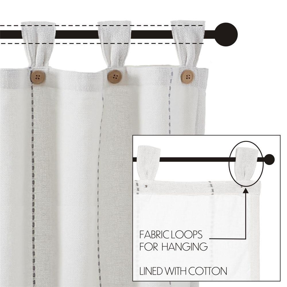 Gracie Oaks Cumberledge Stitched Burlap Tailored Window Valance