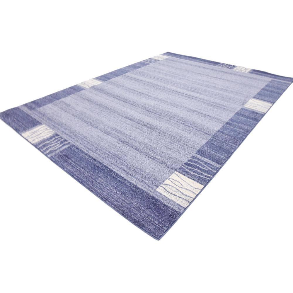 Rugs.com Angelica Collection Rug – 7' x 10' Light Blue Medium Rug Perfect For Bedrooms, Dining Rooms, Living Rooms