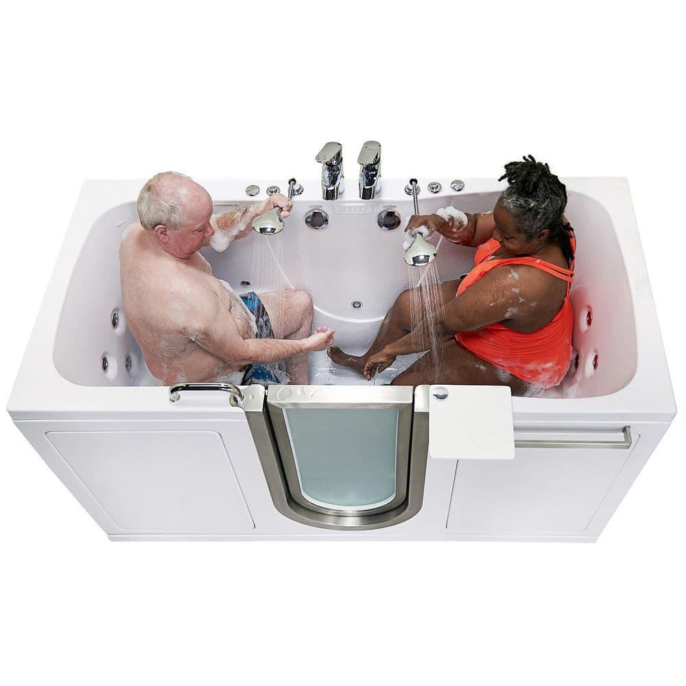 Ella Walk In Baths Escape 72'' x 36'' Walk-in Acrylic Bathtub with Faucet 93285-22Ph