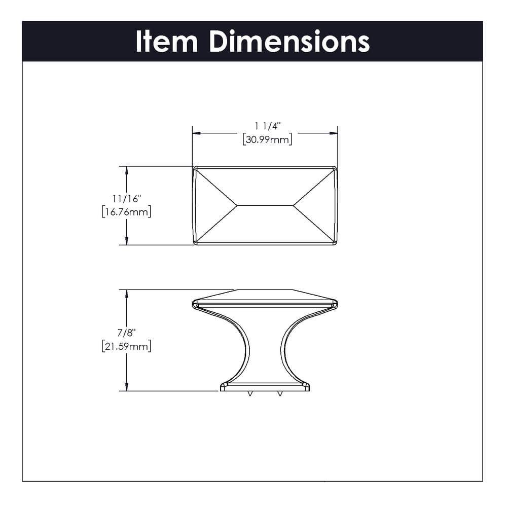 Bungalow Rectangle Knob
