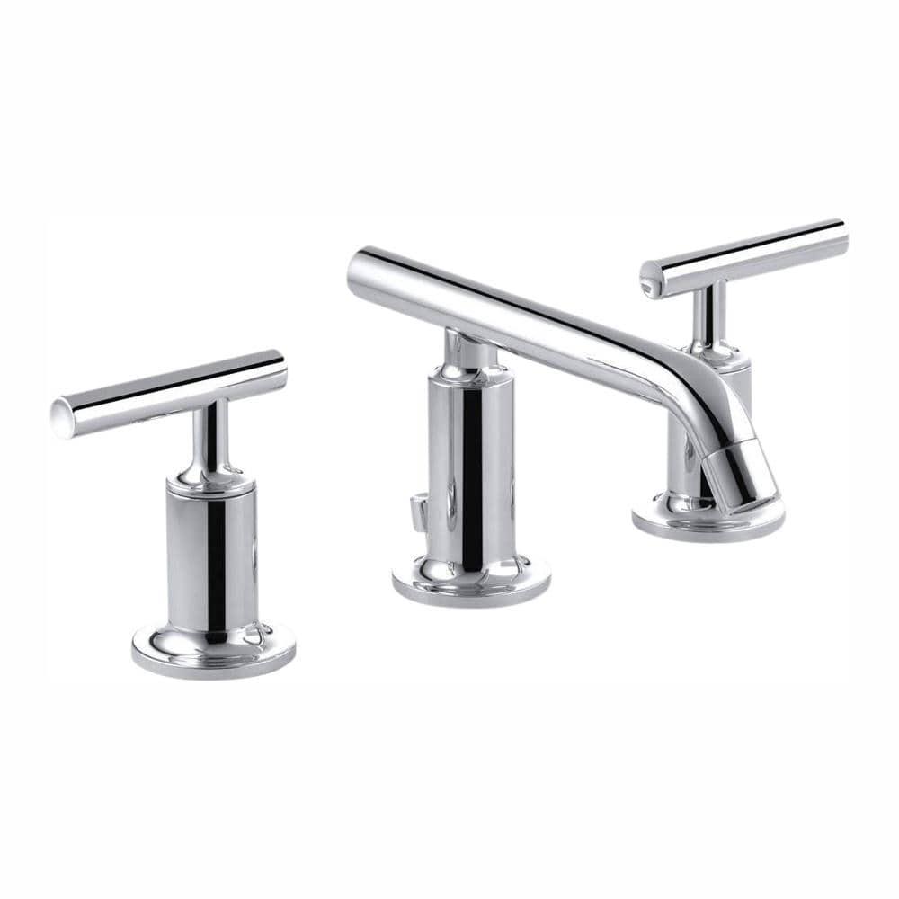 Purist® Widespread Bathroom Faucet with Drain Assembly