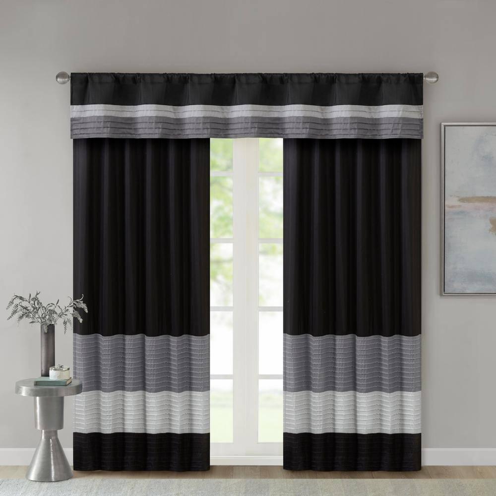 Madison Park Amherst Polyoni Pintuck Window Valance