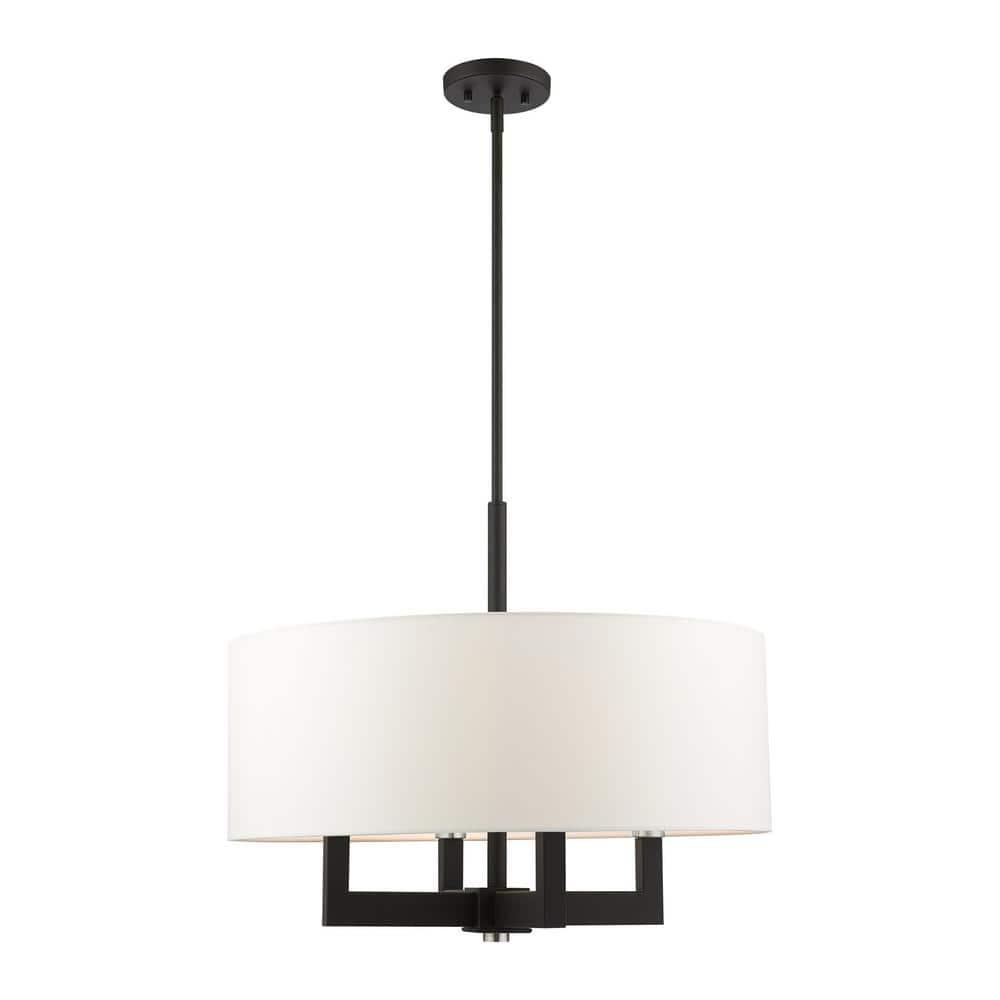 Livex Lighting Cresthaven 4 - Light Chandelier in  Black