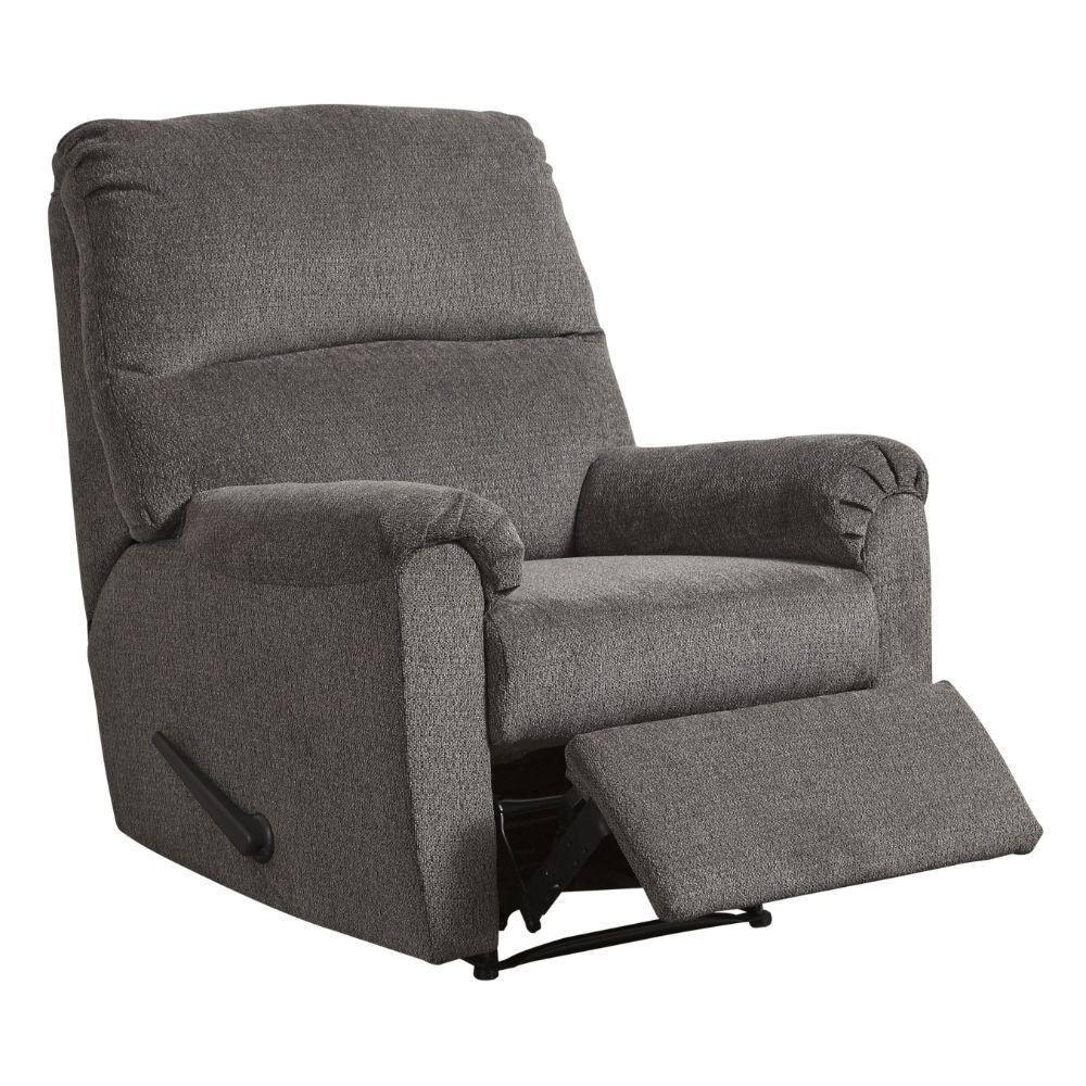 Signature Design by Ashley Nerviano Zero Wall Recliner in Gray