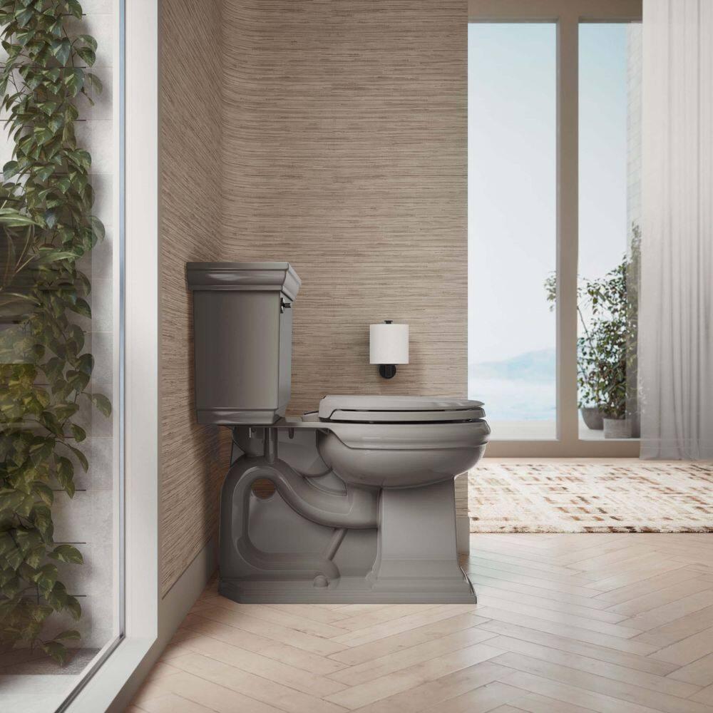 Cachet Round-Front Toilet Seat with Quiet-Close Lid and Seat and Grip-Tight Bumpers