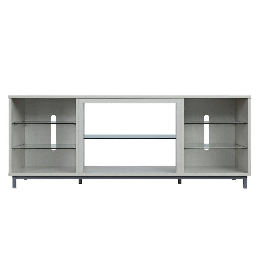 Brighton TV Stand for TVs up to 56" Beige - Manhattan Comfort: MDF Media Console with Cable Management