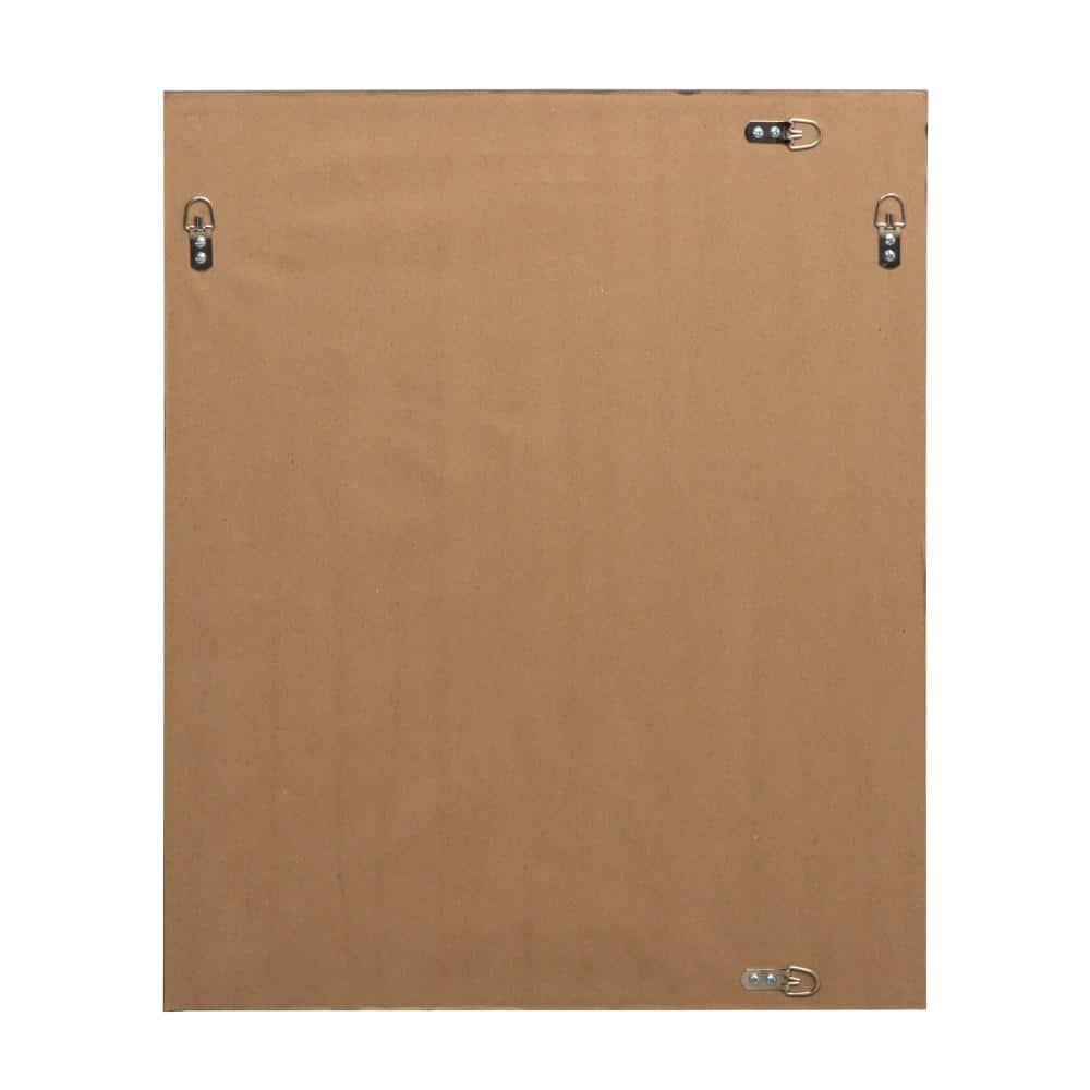 21.5" x 27.5" Bosc Rectangle Wall Mirror White - DesignOvation: Polystyrene Frame, No Assembly Required