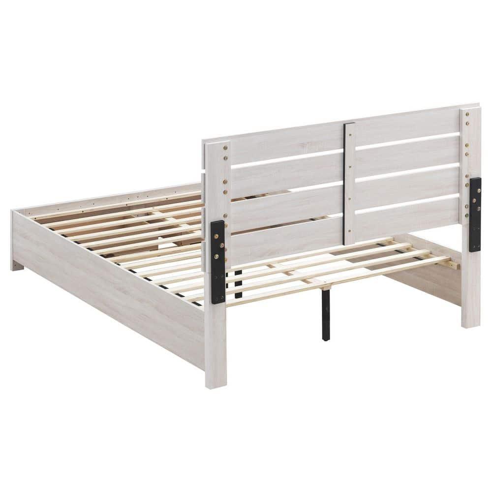 Coaster Brantford Farmhouse Wood Eastern King Storage Bed Coastal White