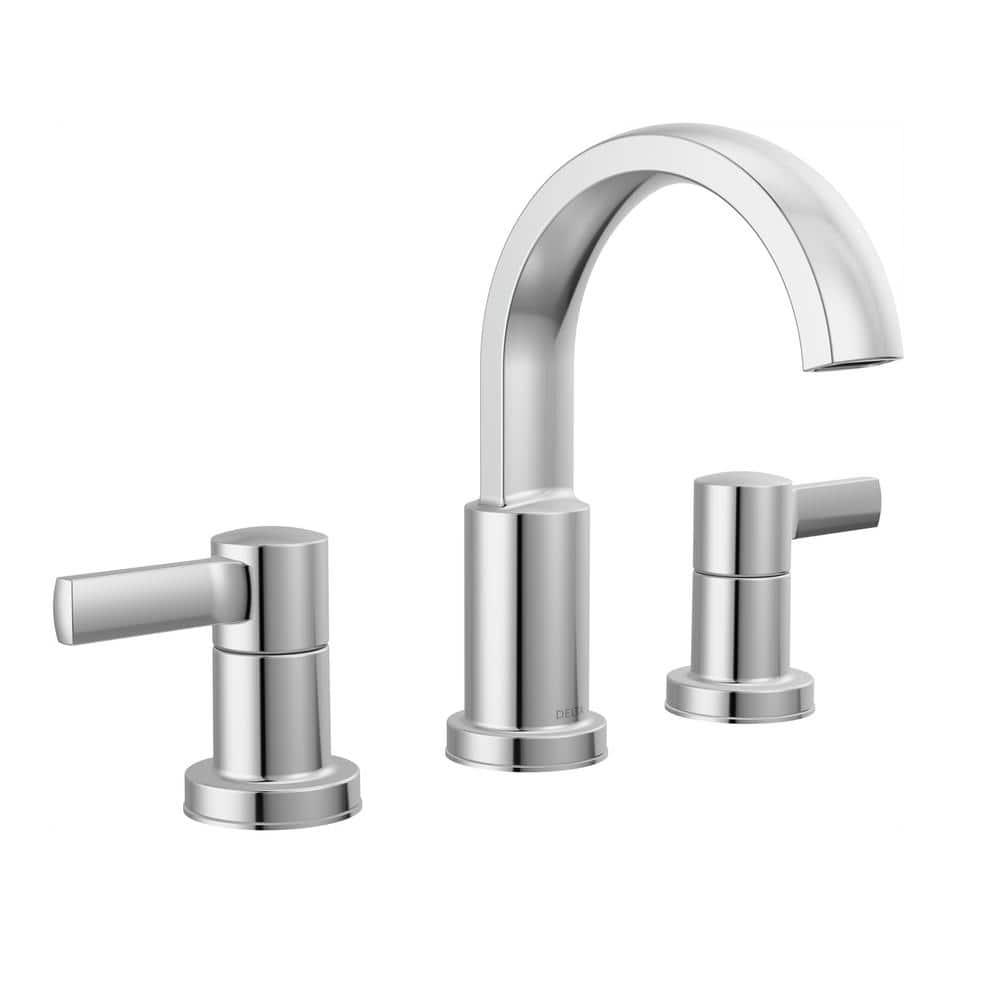 Albion Widespread Bathroom Faucet 3 Hole, 2-handle Bathroom Sink Faucet with Drain Assembly