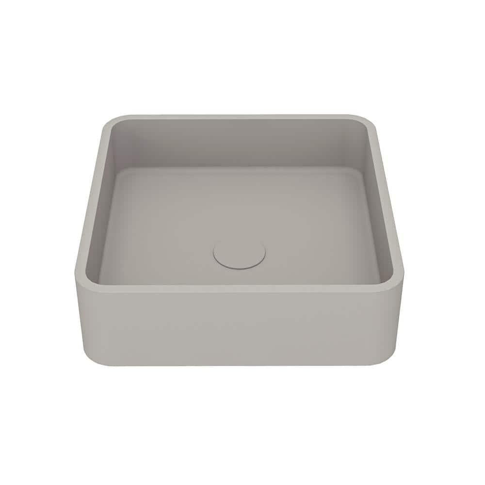CASAINC CASAINC Maple 15.35'' Concrete Square Bathroom Sink CA-VS1020-TC